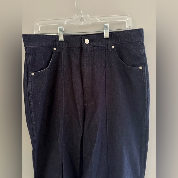 Rolla’s Chambray Studio Flare High Rise Jeans Woman’s SZ 32 Baggy Wide Leg New - Picture 2 of 12